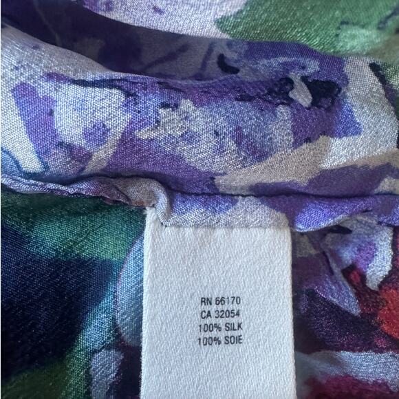 Anthropologie (Maeve) | 100% Silk Tokonoma Floral Top | Size 4 - Picture 7 of 8